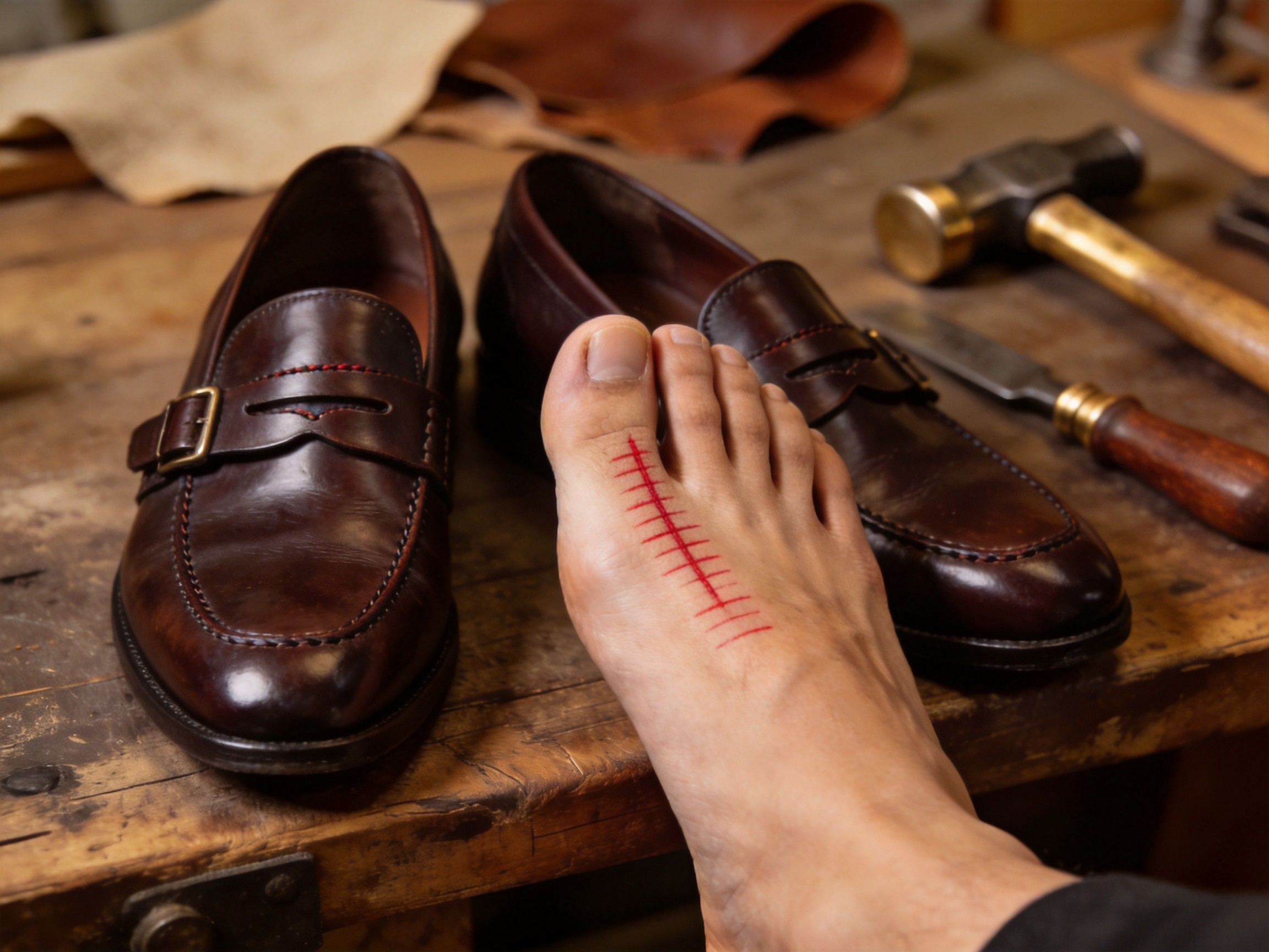 Why Your Loafer Saddle Strap or Tongue Presses Hard Down on the Top of Your Foot, Causing Pain and Pressure Marks After a Few Wears — The Hidden Saddle-Seam Position Variance, Tongue-Padding Compression-Set Variance, Instep-Volume Last Geometry Mismatch, and Vamp-Strap Stitching Tension Variance Behind the 2026 'Why Does the Top of My Foot Hurt in Loafers' Epidemic