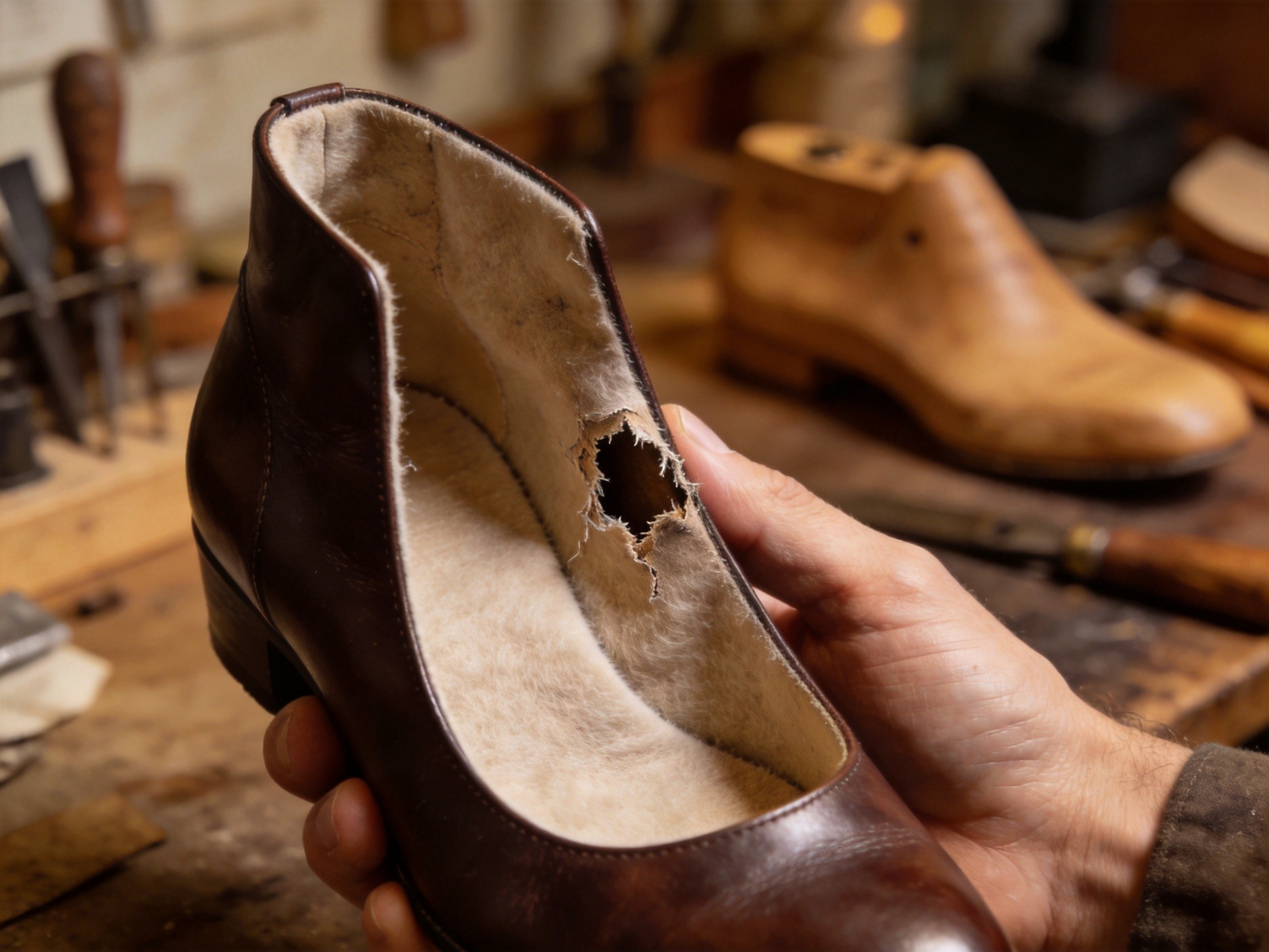 Why Your Shoes Develop a Worn or Frayed Heel Lining That Exposes the Rough Leather Underneath After Just a Few Weeks of Wear — The Hidden PU-Synthetic-Microfiber Abrasion Kinetics, Heel-Strike Pressure Hot-Spot Concentration, Chrome-Tan vs Vegetable-Tan Lining-Fiber Tensile Recovery, and Adhesive-Bond Line Delamination Behind the 2026 'My Heel Lining Ripped Off' Epidemic