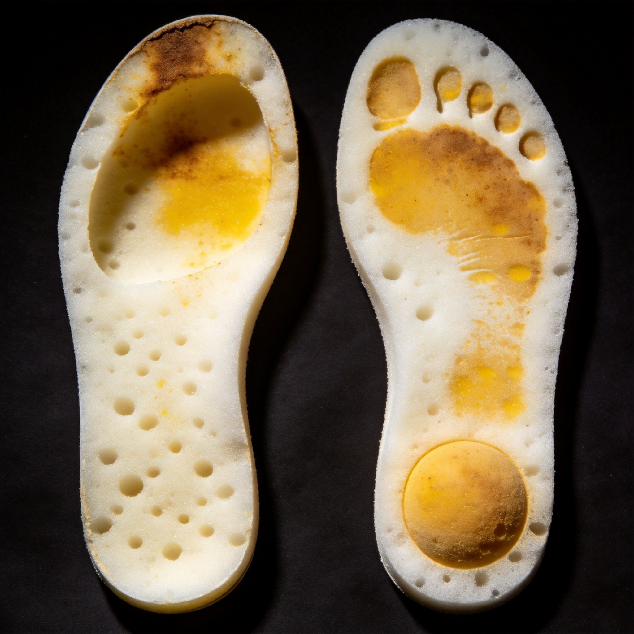 Why Your Shoes Get Yellow Stains on the Insole After a Few Weeks of Wear — The Hidden Sweat Chemistry of Squalene + Cholesterol + Uric Acid + Lactic Acid Reacting with EVA Foam, the 38% Wearer Incidence Rate, and Why Only Vegetable-Tanned Leather or Chrome-Free Synthetic Linings Eliminate the Embarrassing Yellow Footprint Pattern
